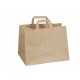 250 Sacs cabas kraft brun format "traiteur" avec poignée plate.