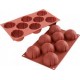 Moule en silicone 8 domes striés