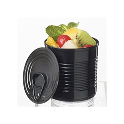 200 verrines boite de conserve 60 ml noire.