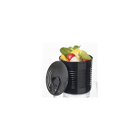 200 verrines boite de conserve 60 ml noire.
