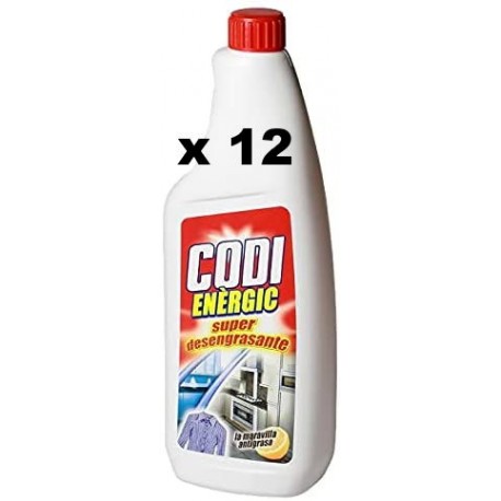 Carton de 12 recharges dégraissant Codi Energic 750ml