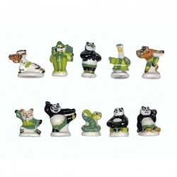 100 fèves Kung fu panda mis au vert