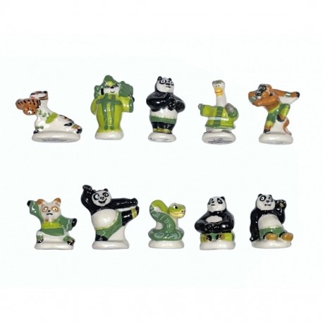100 fèves Kung fu panda mis au vert