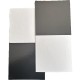 100 Carrés angle droit 16 cm carton noir/blanc double face.