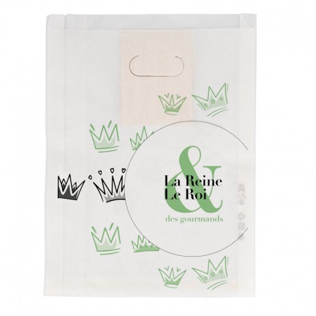 100 sacs galette N°36 Blanc Vert