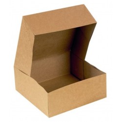 25 Boîtes pâtissières kraft brun 23x8 cm.